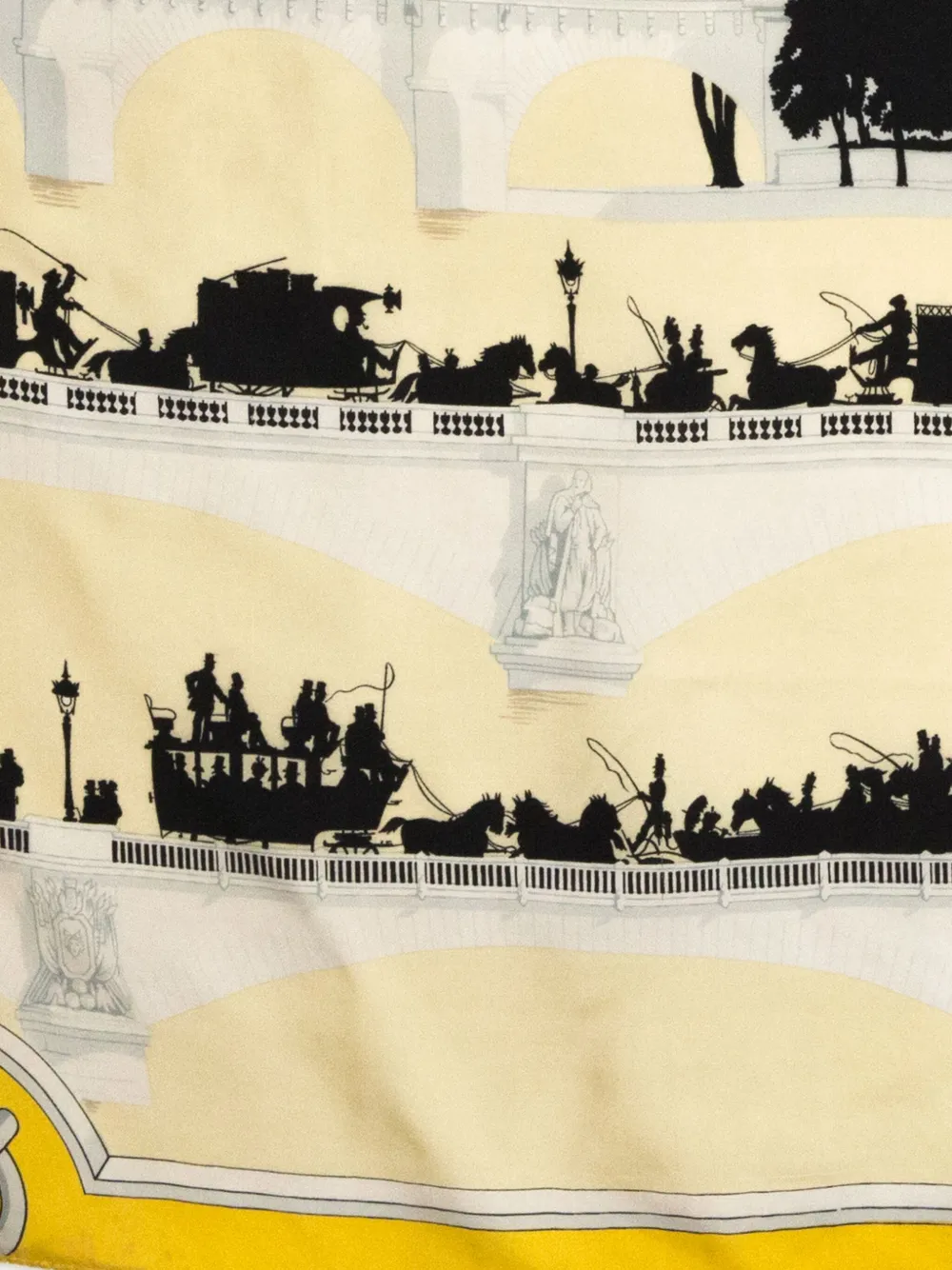 Hermès Pre-Owned 1953 Les Ponts de Paris scarf - Geel