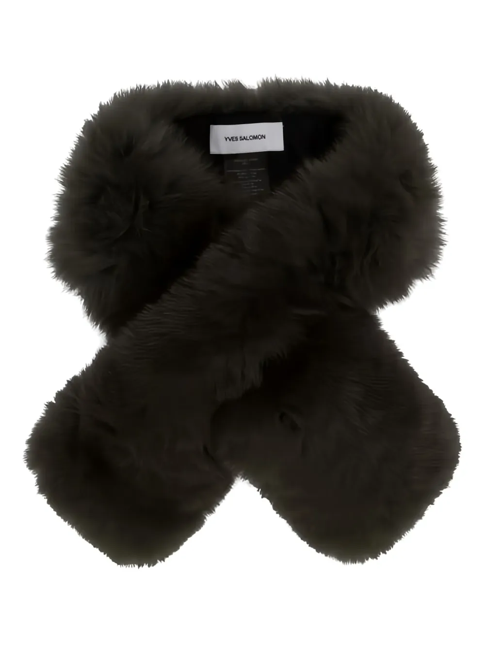 faux-fur cotton scarf