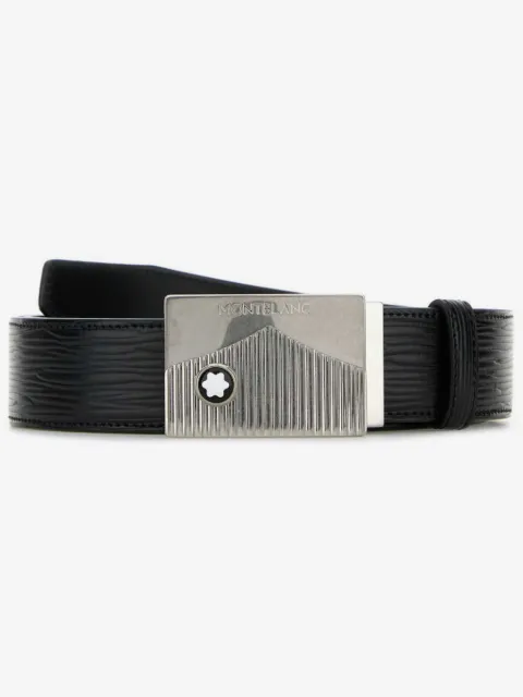 Montblanc logo-plaque leather belt 