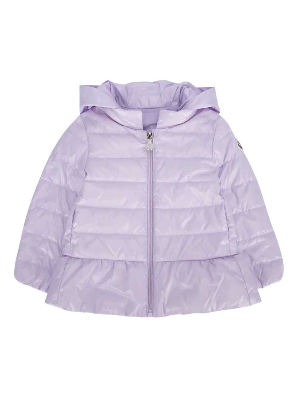 Moncler Enfant Blandine donsjack met logo-applicatie Paars