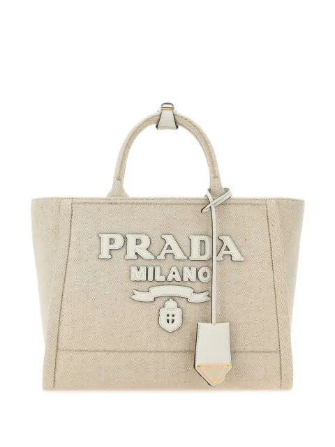 Prada large canvas tote bag