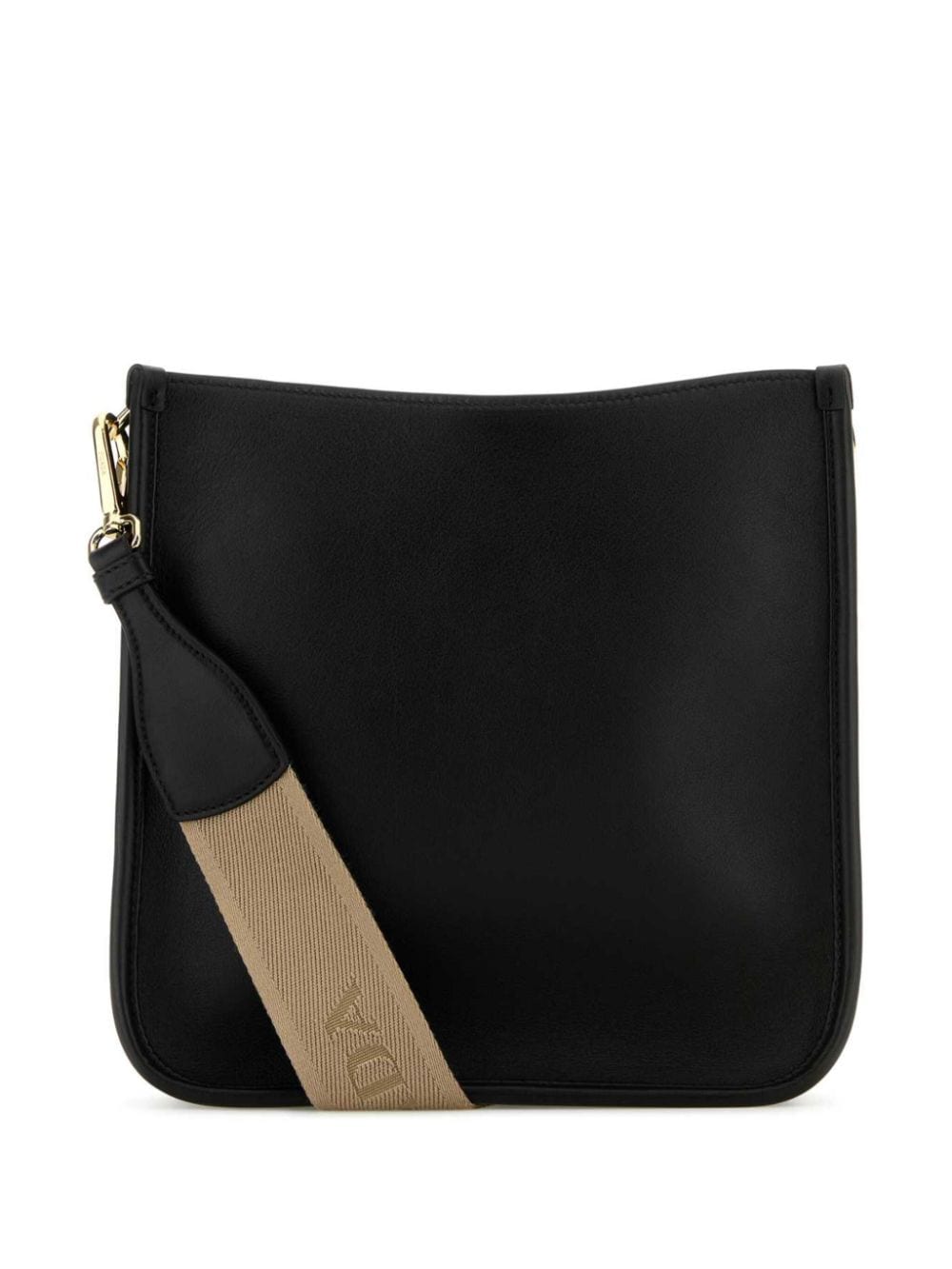 Shop Prada Triangle-logo Leather Crossbody Bag In Schwarz