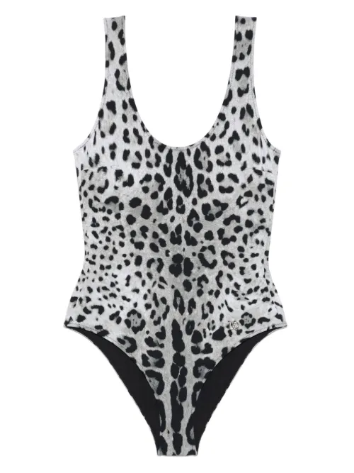 Maillot de bain à imprimé léopard - Dolce & Gabbana - Modalova