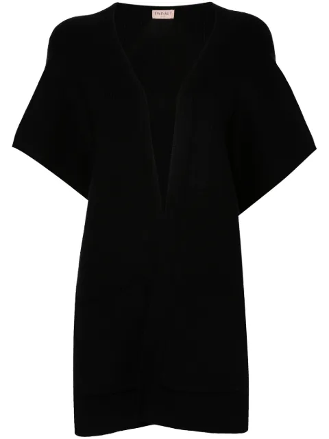 TWINSET poncho con logo bordado