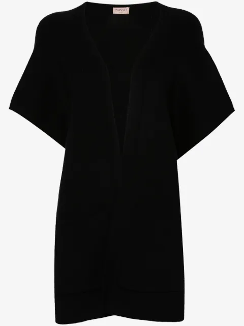 TWINSET logo-embroidered poncho