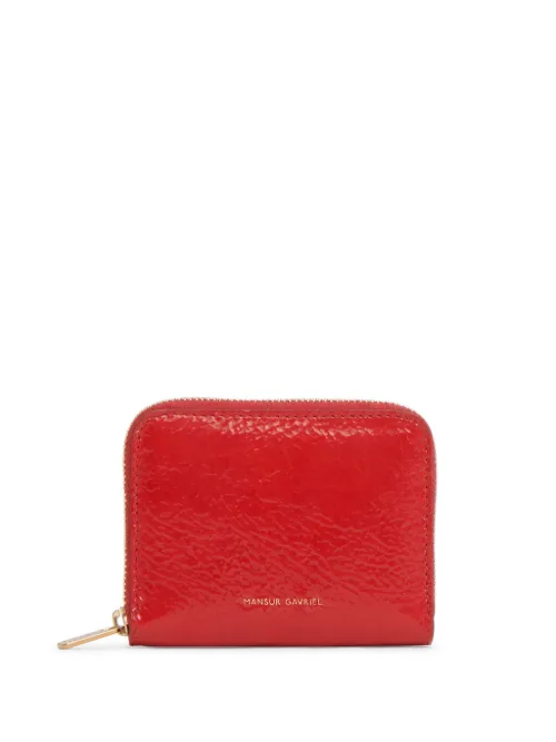 Portefeuille zippé à fini verni - Mansur Gavriel - Modalova
