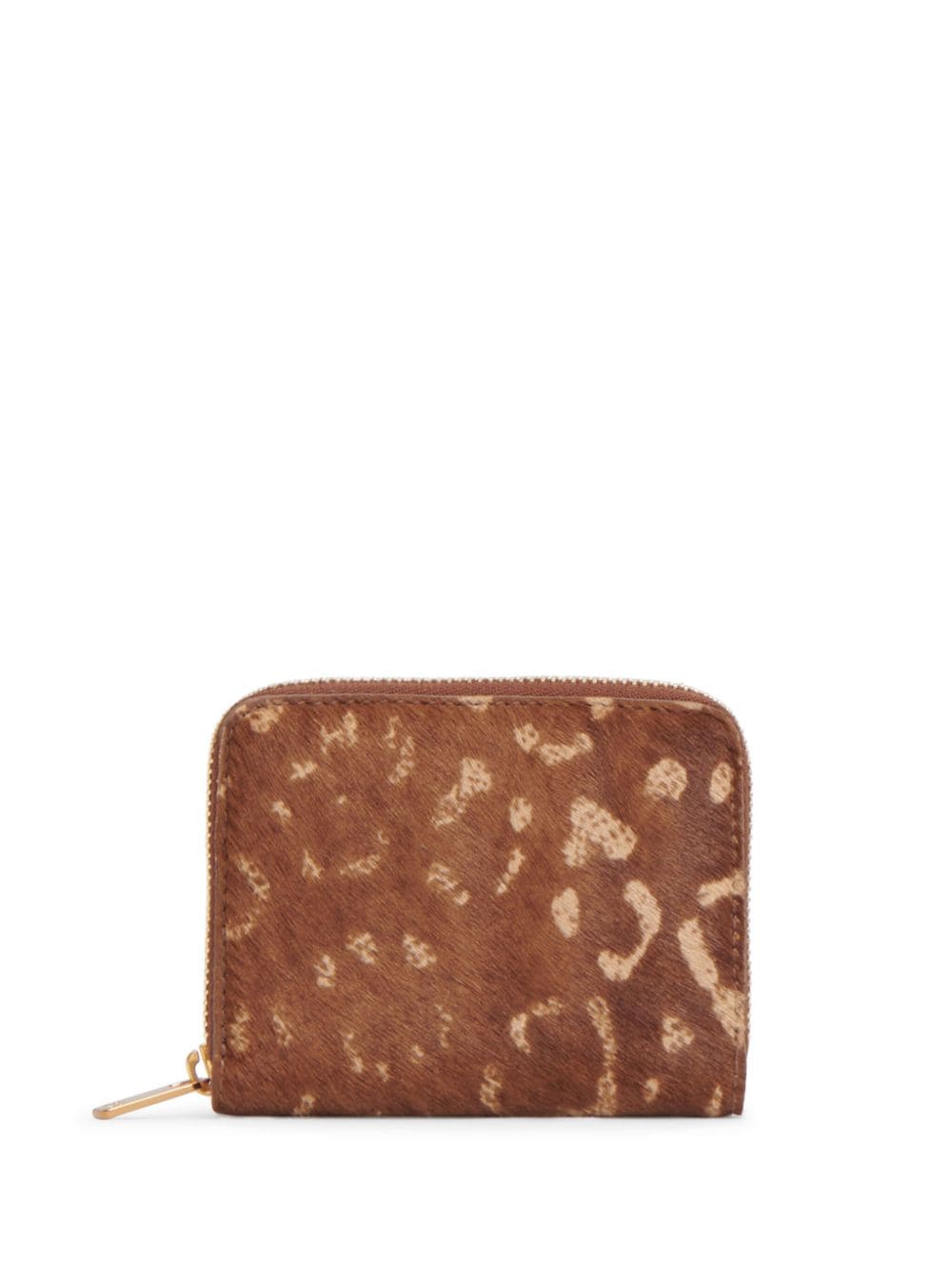 Mansur Gavriel Leopard-print Zipped Wallet In Brown