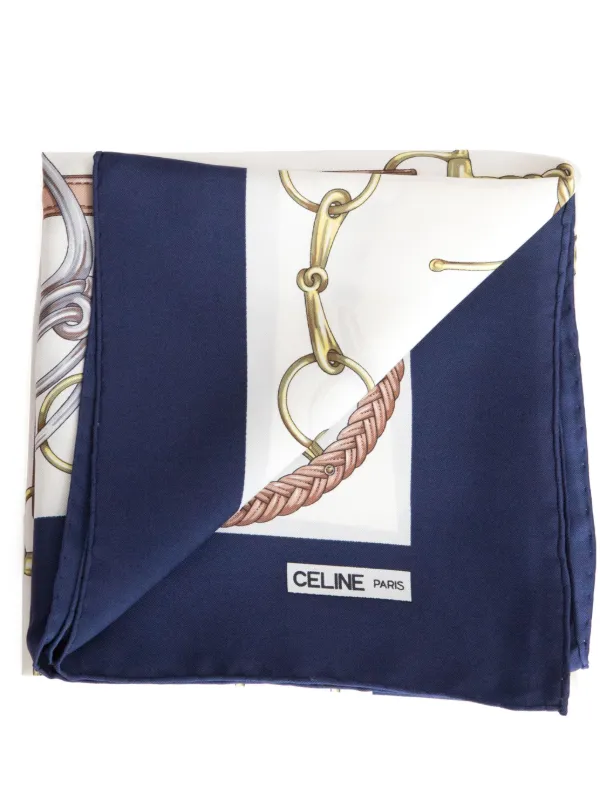 Celine Pre Owned 1980s Bridle strap print Scarf White FARFETCH ZA