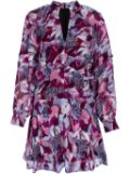 IRO floral-print peplum dress - Purple