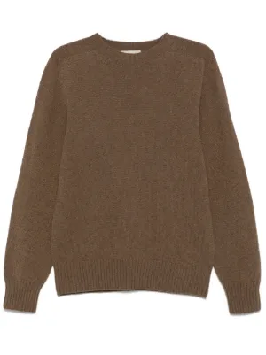 Officine Generale Mens Pullover deals Sweater Wool Crew Neck Brown Size XXL