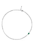 Jewels Aficionado 18kt white gold diamond and emerald necklace - Silver