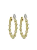 Jewels Aficionado 18kt yellow gold diamond hoop earrings