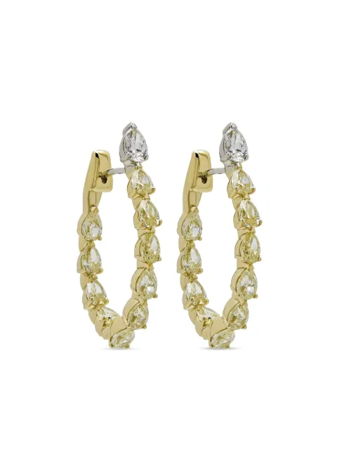 Jewels Aficionado arracadas en oro amarillo de 18kt con diamantes