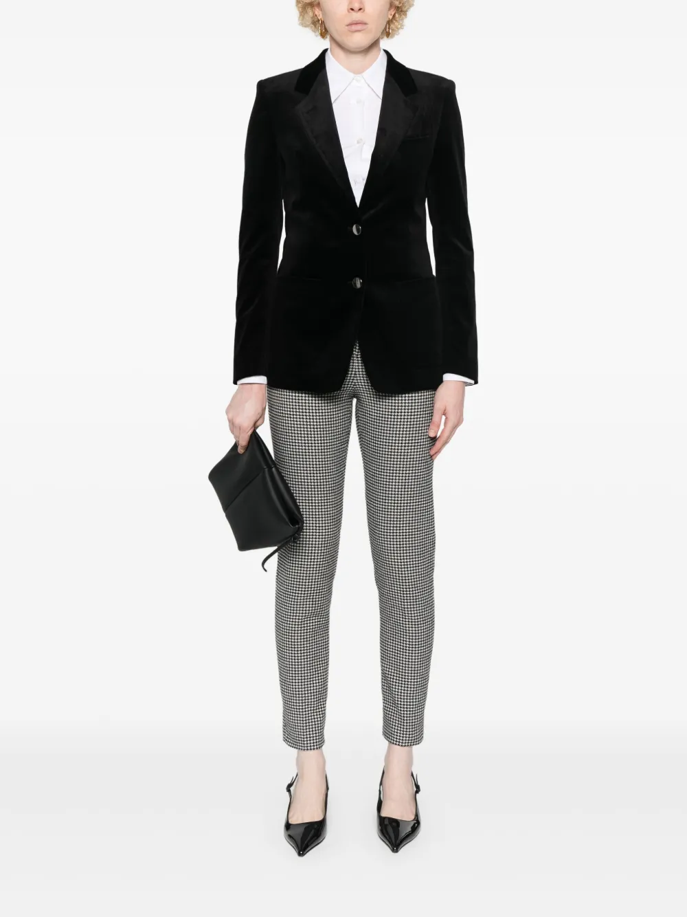 Tagliatore velvet blazer - Zwart