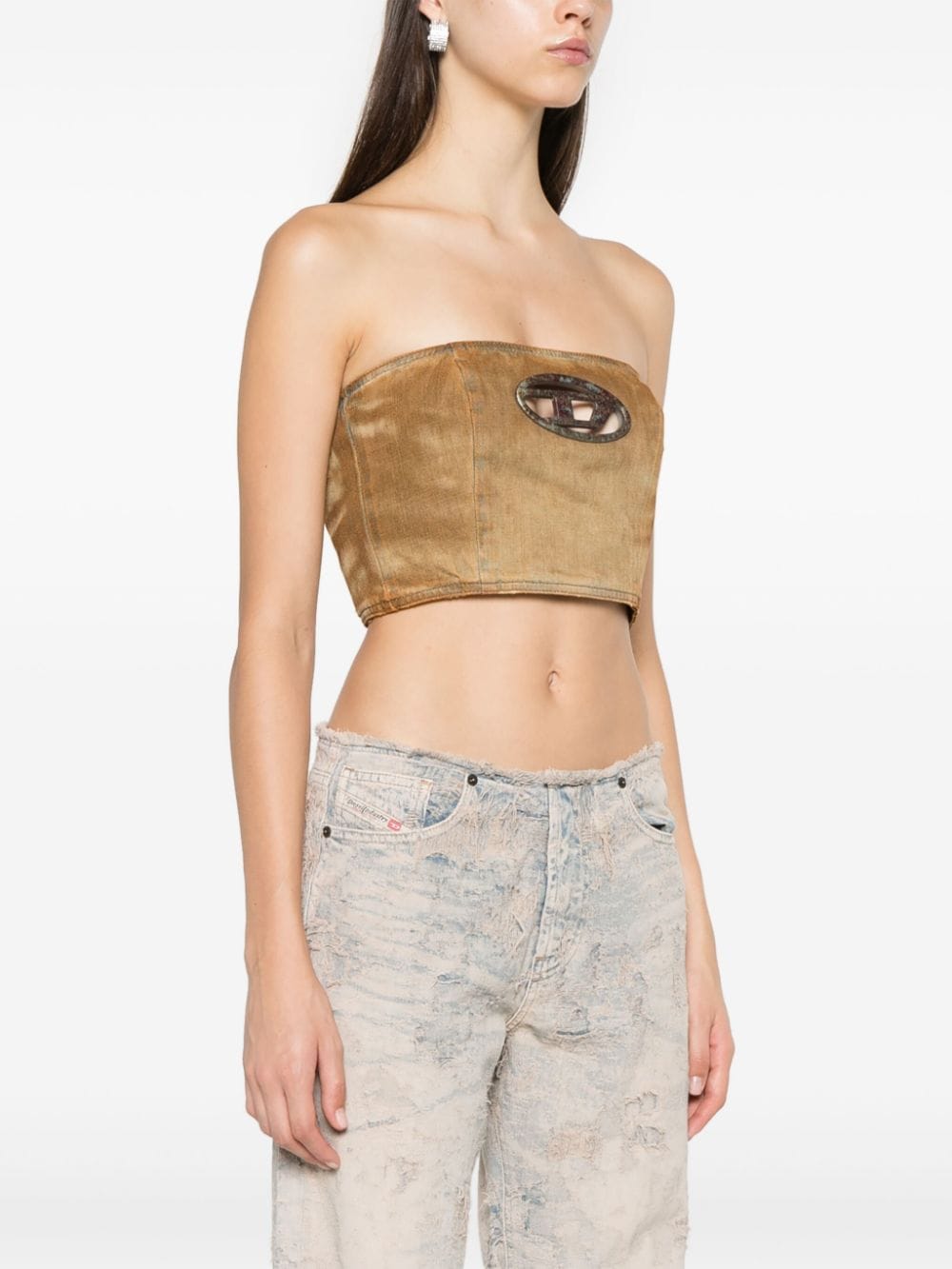 Shop Diesel De-villess-fsf Top In Brown