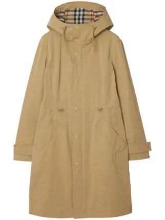 アウターその他 BURBERRY Woman Raincoat Sand 8105325 Burberry Hooded Parka | Neutrals | FARFETCH