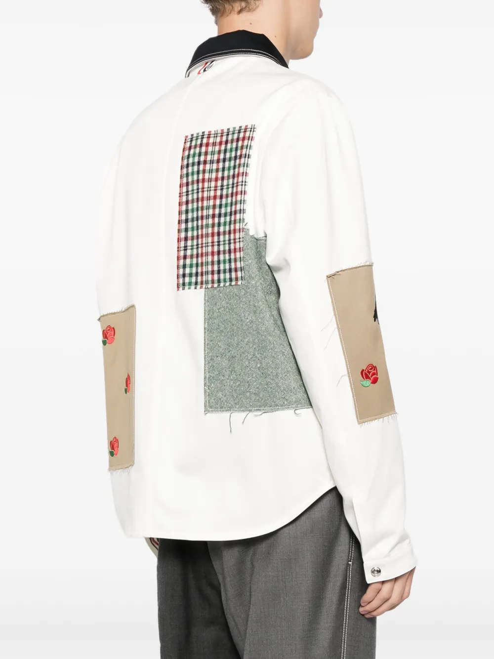 Thom Browne Katoenen jack met borduurwerk Wit