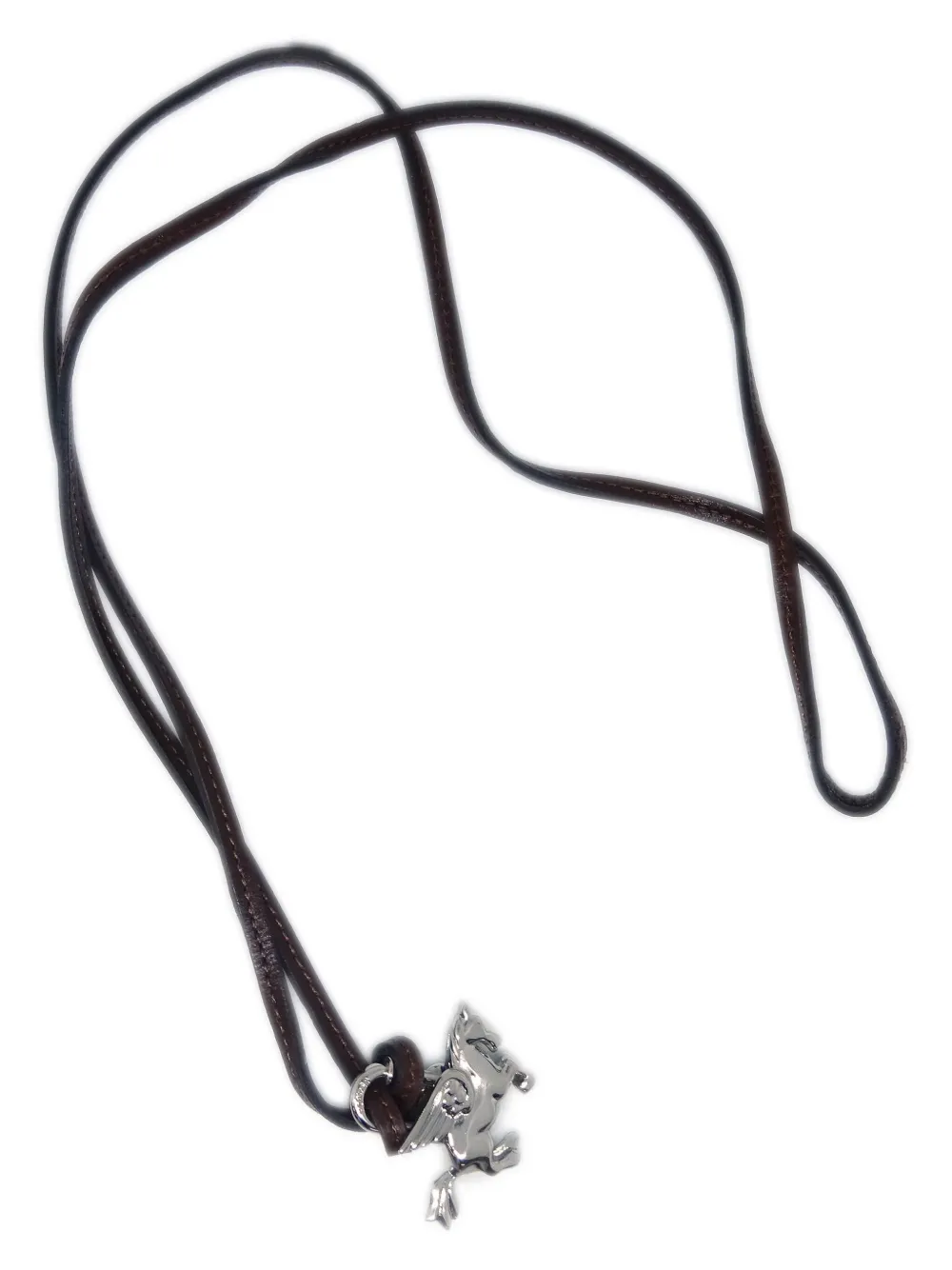 Hermès Pre-Owned 1993 Pegasus Cadena pendant necklace - Brown