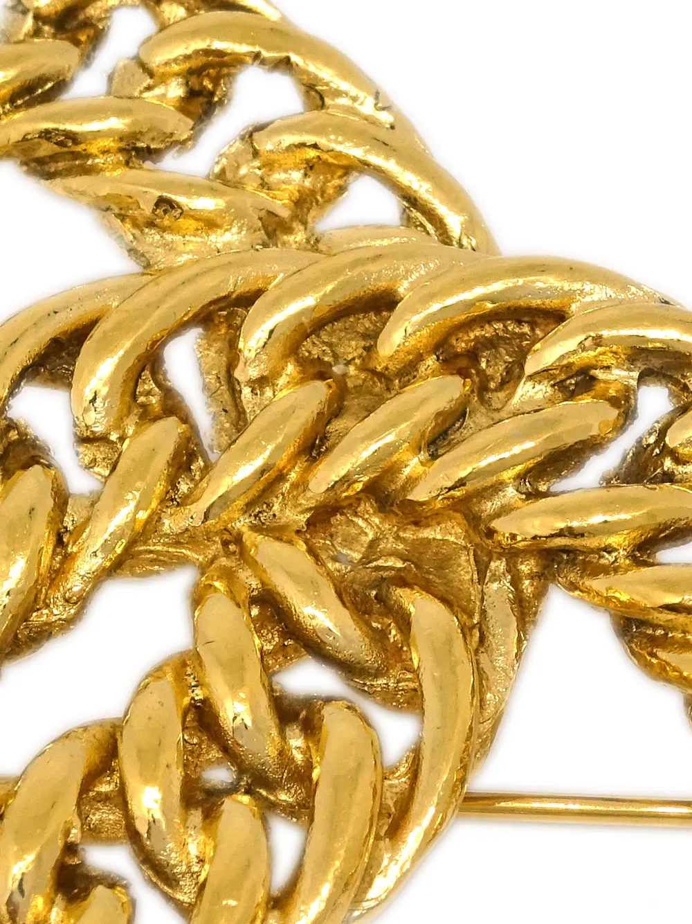 CHANEL Pre-Owned 1990-2000 broche met CC-schakels - Goud