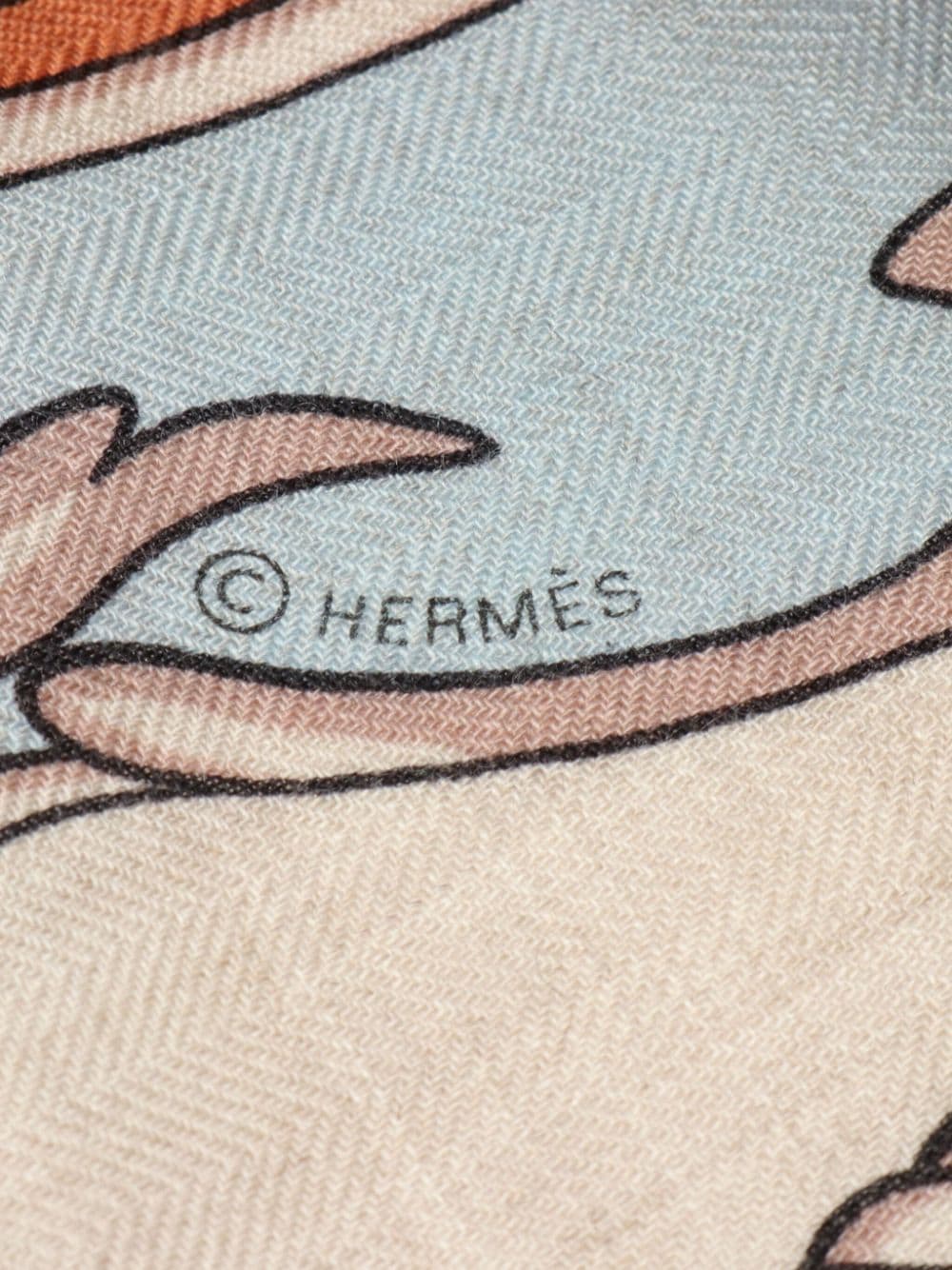 Hermès Pre-Owned 2010s Carrés 140 Coupe De Gala sjaal - Beige