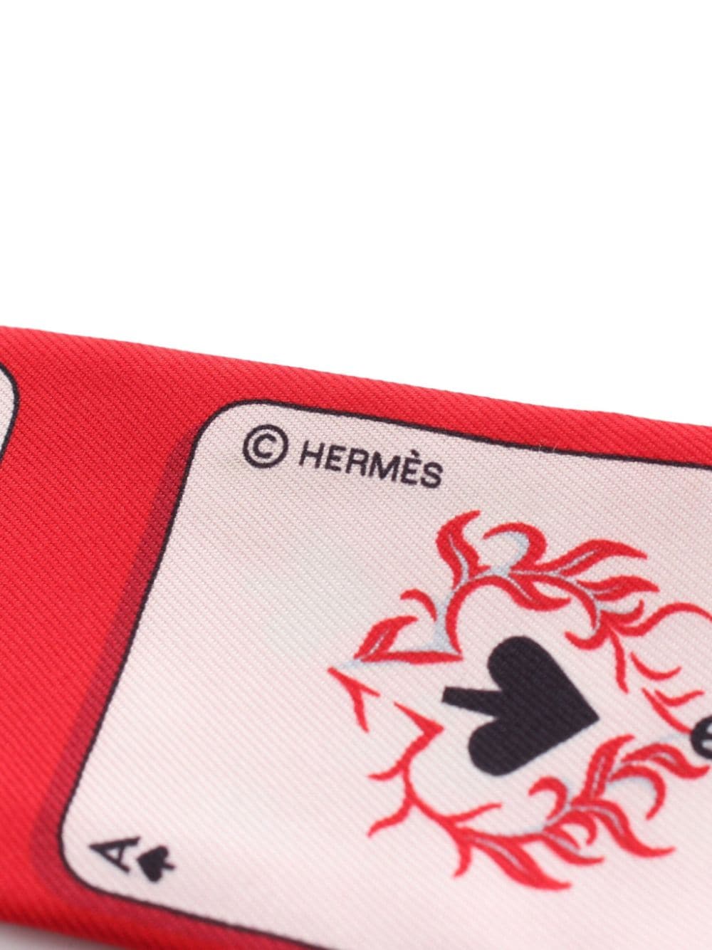 Hermès Pre-Owned 2020s Twill Jeau De Cartes sjaal - Rood