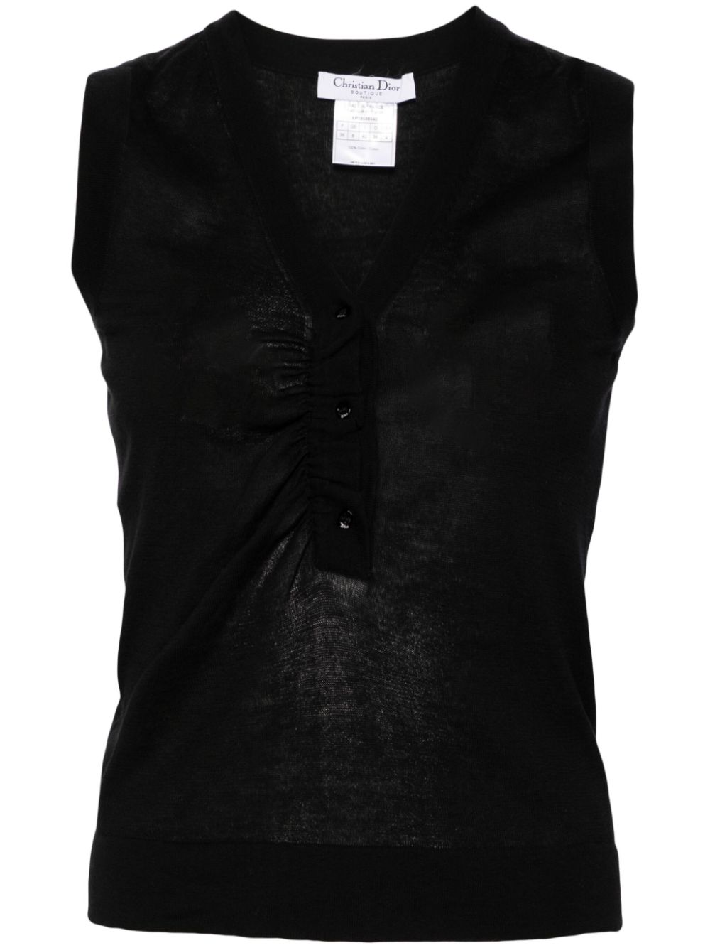 Christian Dior Pre-Owned 2006 Sleeveless cotton Vest Top – Black