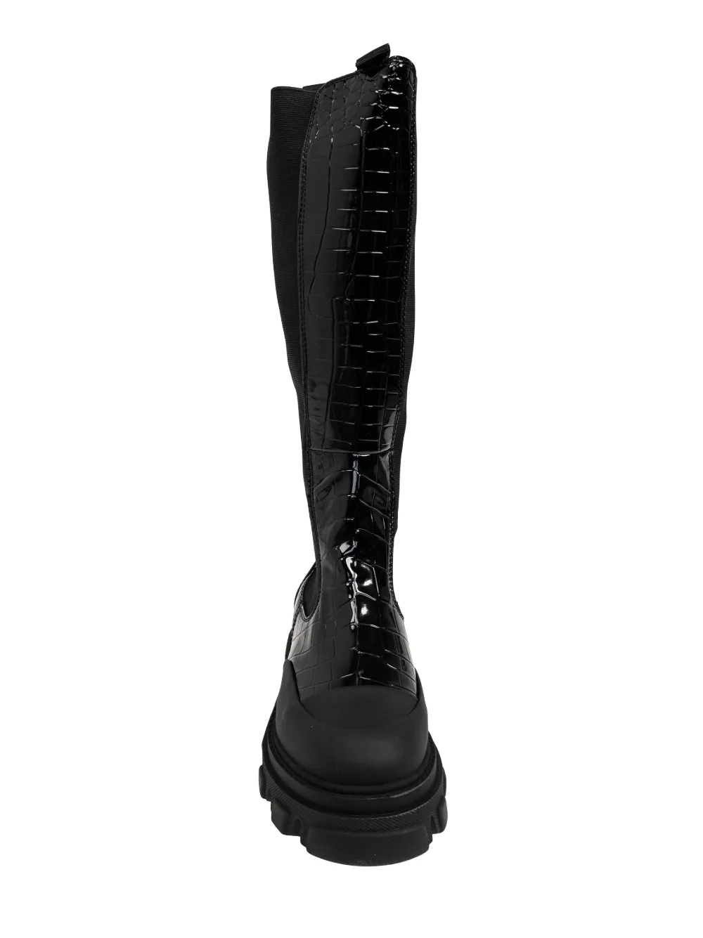 Buy authentic for cheap GANNI 50mm crocodile-embossed knee-high boots Women