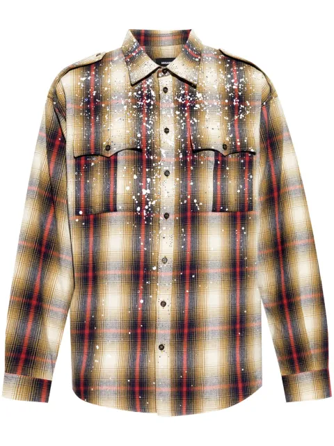 DSQUARED2 camisa con salpicaduras de pintura estampadas