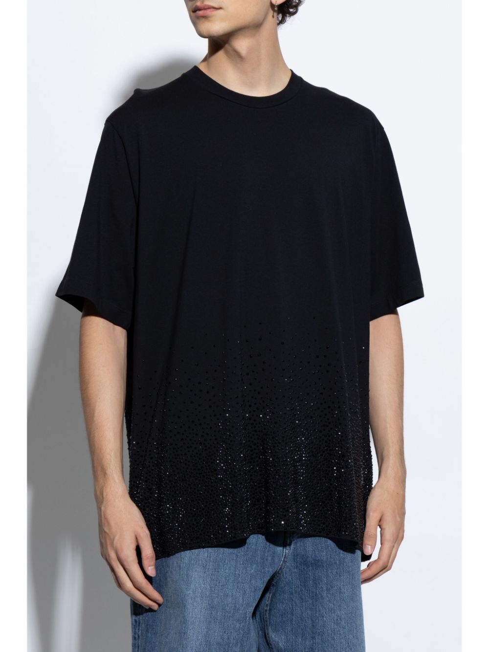 Shop Dsquared2 Crystal-embellished T-shirt In Black