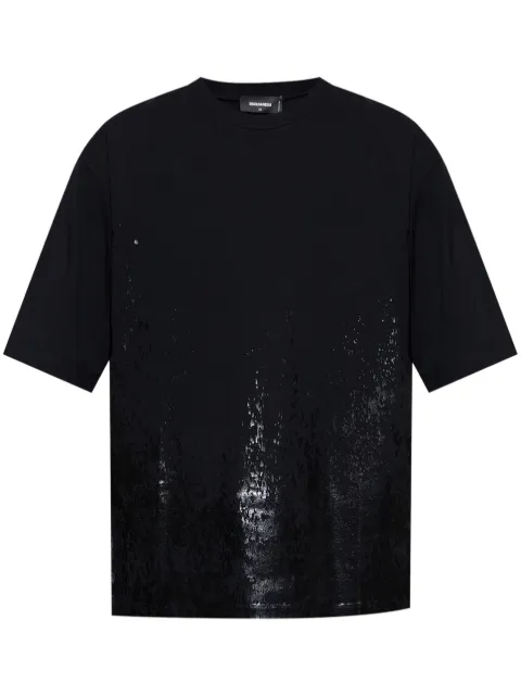 DSQUARED2 playera con estampado metalizado