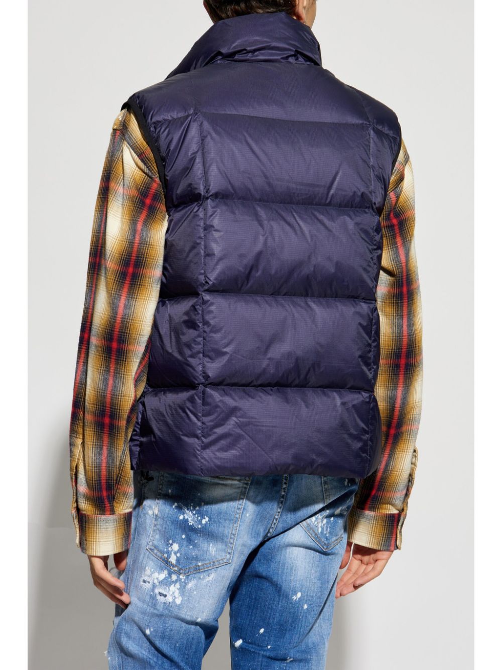 Shop Dsquared2 Padded Vest In 蓝色