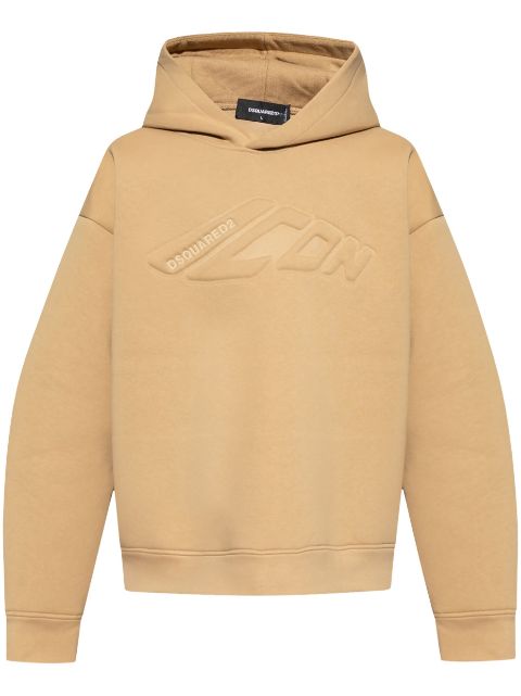 DSQUARED2 logo-embossed cotton hoodie Men