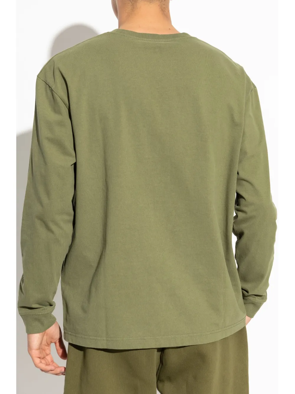 Maison Kitsuné Sweater met vossenpatch Groen