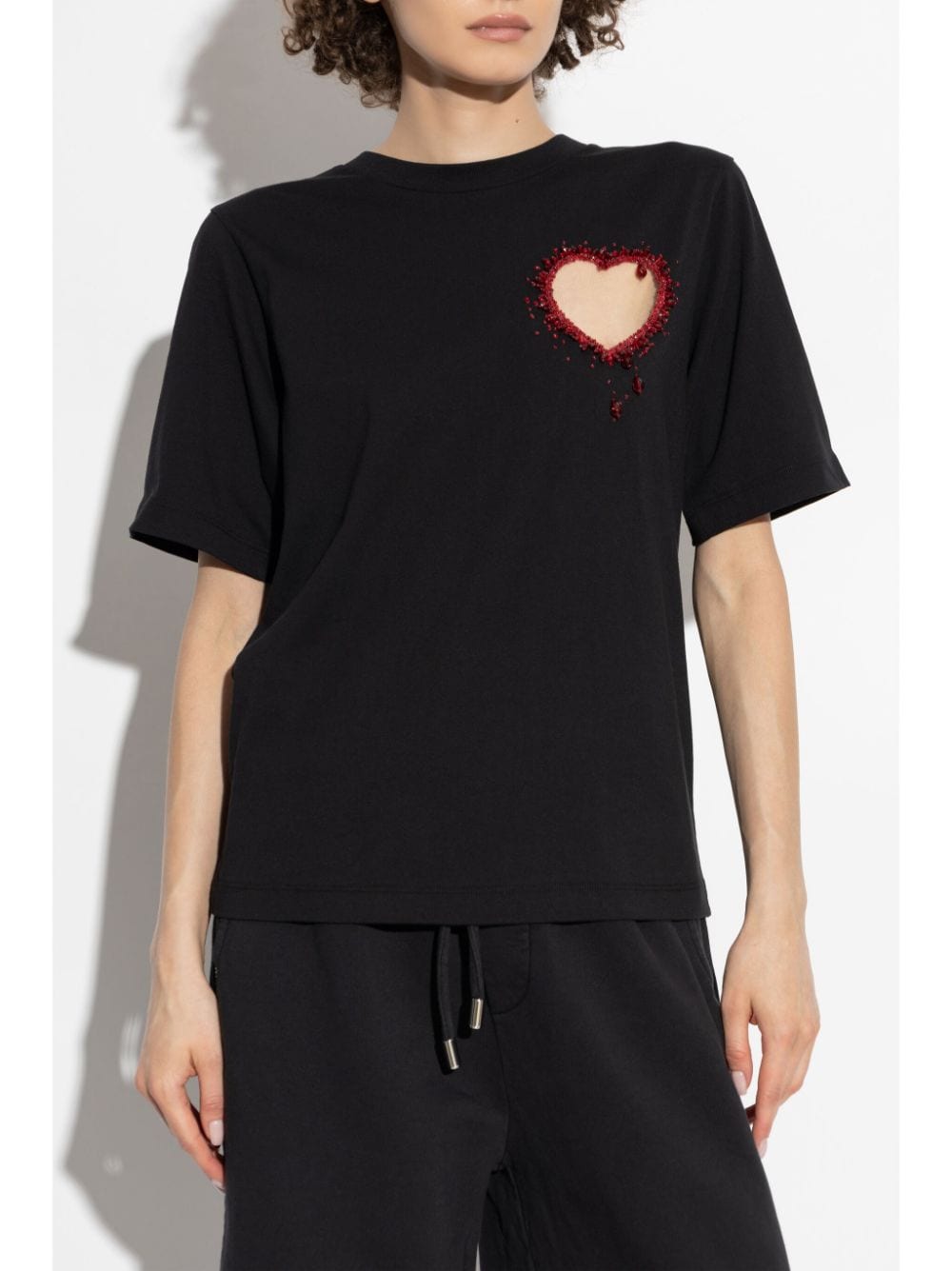 Shop Dsquared2 Heart T-shirt In Black