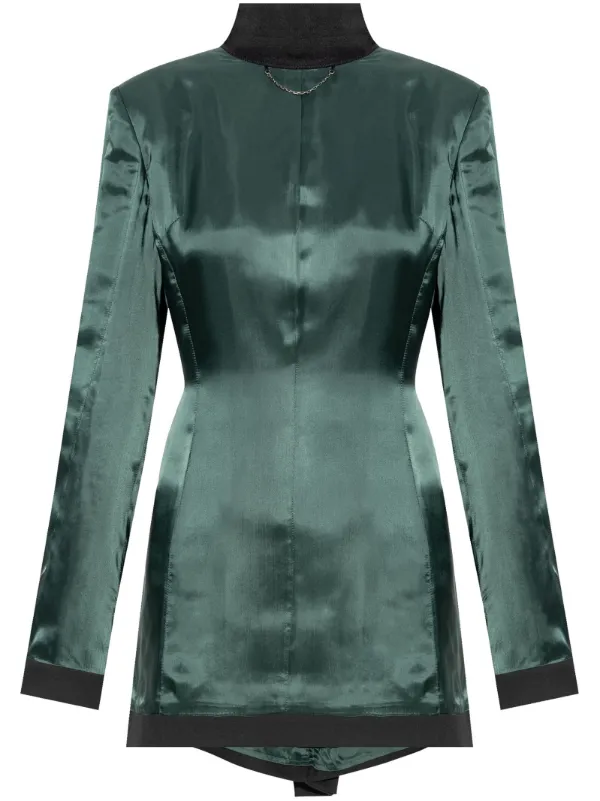 【MM6 Maison Margiela】 インサイドアウトブレザー グリーン MM6 Maison Margiela インサイドアウト ジャケット | グリーン