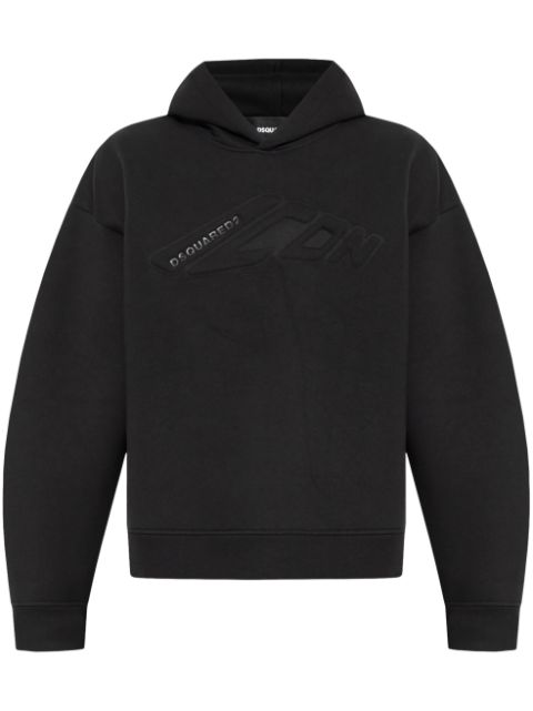 DSQUARED2 logo-embossed cotton hoodie Men