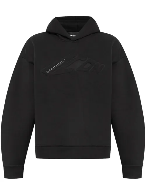 Hoodie en coton à logo embossé - DSQUARED2 - Modalova