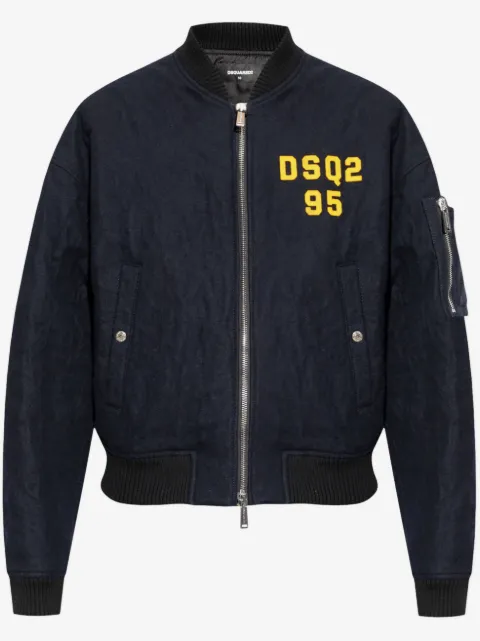 DSQUARED2 veste bomber à logo brodé