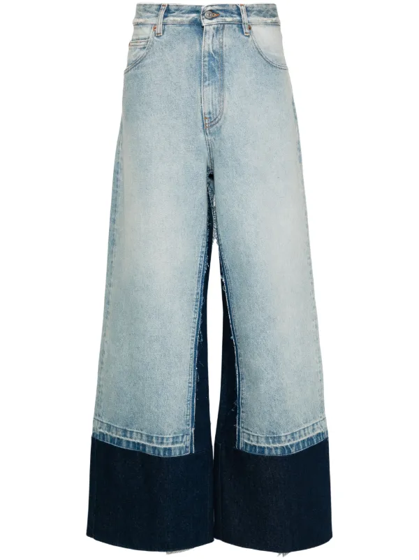 都内で Maison MM6 Margiela JP FARFETCH | ブルー | ジーンズ ロゴパッチ パンツ