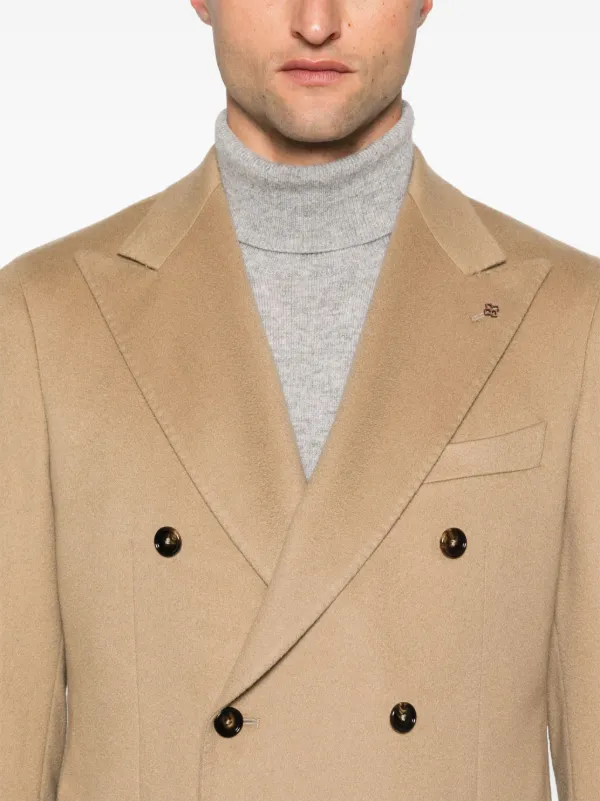 TAGLIATORE テーラードジャケット ブローチ付き Tagliatore ブローチディテール ジャケット | ブラック