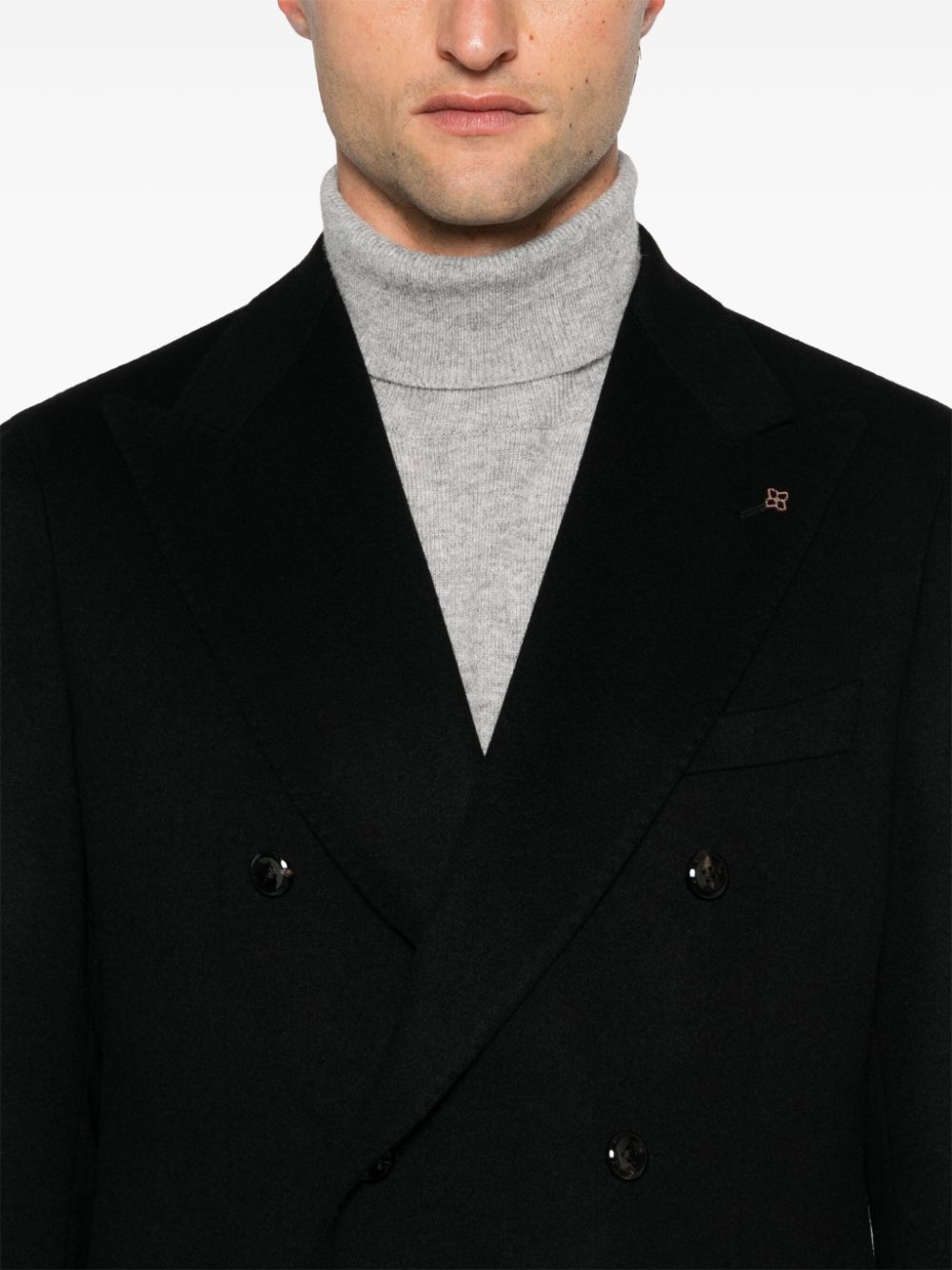 Tagliatore brooch-detail blazer Men