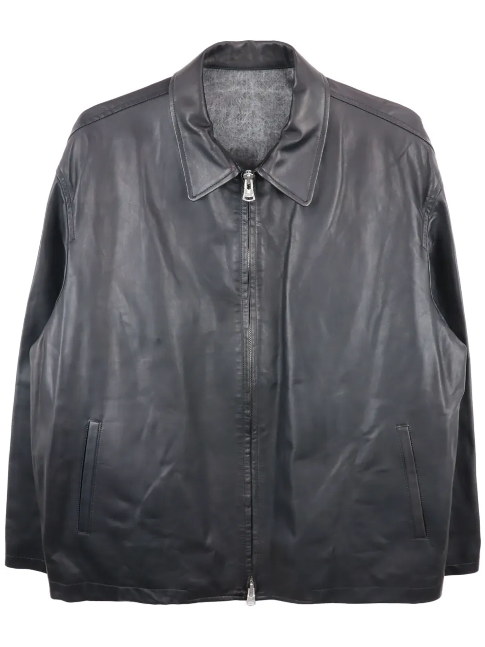 Yohji Yamamoto leather jacket - Black