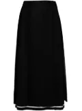 Undercover layered pleated skirt - Black