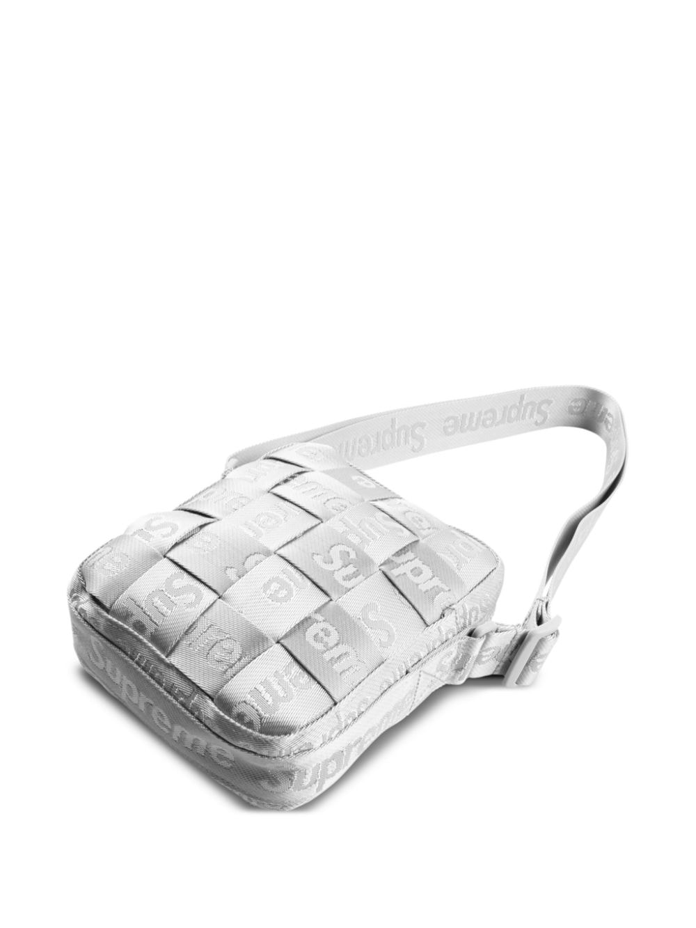 Shop Supreme Woven Shoulder Bag In Grey