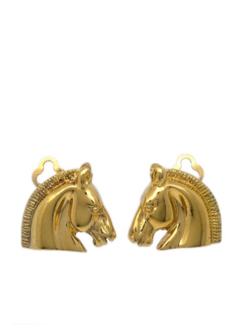 Hermes 1990-2000s horse-motif clip-on earrings Women