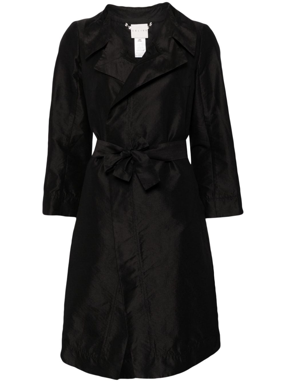 Céline Pre-Owned Cappotto con cintura anni '90-2000 - Nero