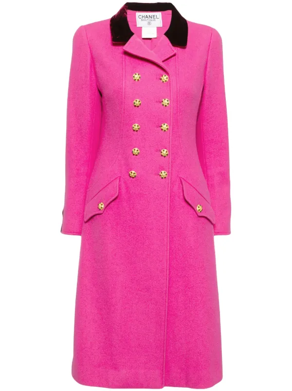 CHANEL Pre-Owned 1996 double-breasted Coat Pink