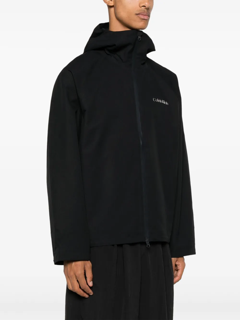 Calvin Klein Jack met logo-reliëf Zwart