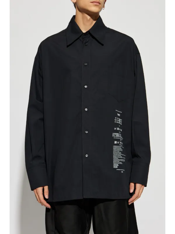 【美品】Masion Maison Margiela マルタンマルジェラ シャツ MM6 Maison Margiela ボタン シャツ | ブラック | FARFETCH JP