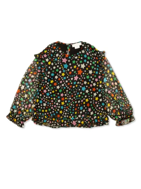 Stella McCartney Kids graphic-print ruffled blouse